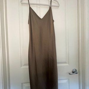 Aritzia Satin Slip Midi Dress